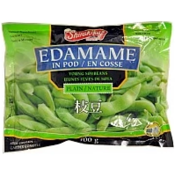 Pupiņas sojas Edamame pākstīs blanšētas (400g)