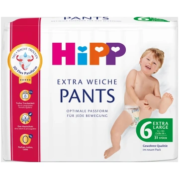 HiPP autiņbiksītes-biksītes PREMIUM, 6 izmērs, 12-