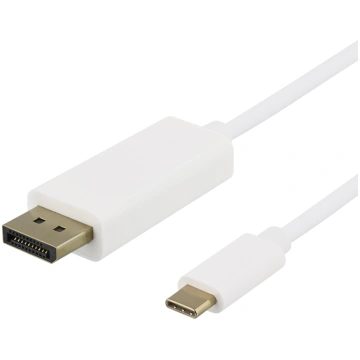 USB-C - DisplayPort cable DELTACO 4K UHD, gold pla