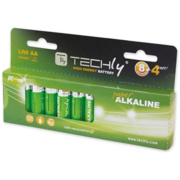 Techly Alkaline Batteries 1.5V AA LR06 12 pcs (306