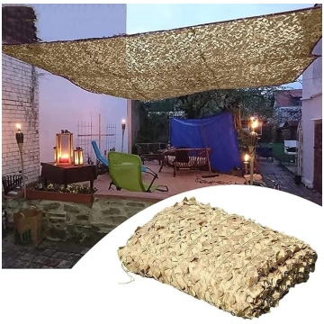 Kamuflāžas tīkls 4 x 6 m smilškrāsas krāsā, pastip