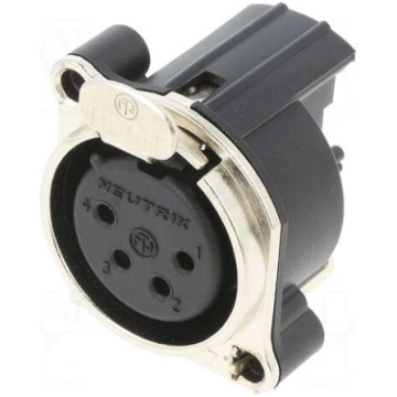 Connector: XLR | socket | female | PIN: 4 | angled