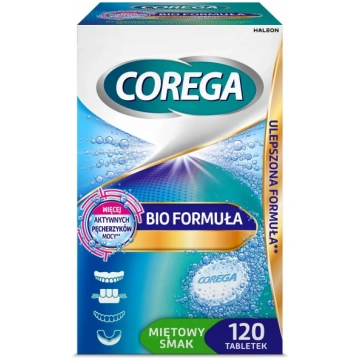 COREGA_Bio Formula tabletes zobu protēzēm, 120 gab