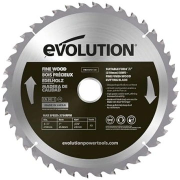 Evolution Power Tools FW210TCT-40, zāģa asmens kok