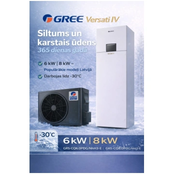 Gaiss ūdens siltumsūknis Gree Versati IV DUO 6,2/6