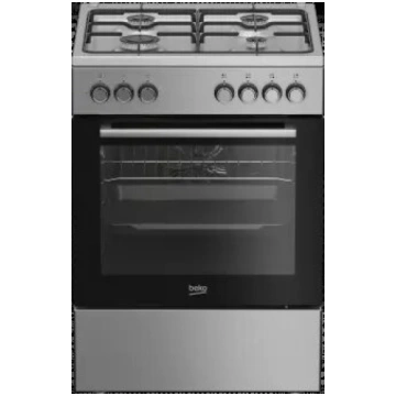 Gāzes plīts BEKO FBE62130GXDN, brīvi stāvoša ar če