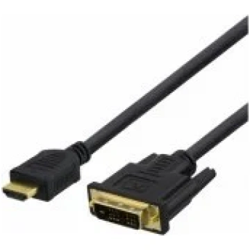 Deltaco HDMI to DVI Full HD 1m Black aksesuārs HDM