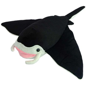 Mīkstā rotaļlieta Wild Planet Manta, melna krās