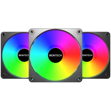Montech GF120R V2 ARGB, case fan black/white, 3-pa