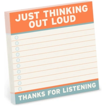 Knock Knock Thinking Out Loud Sticky Notes (4 x 4-