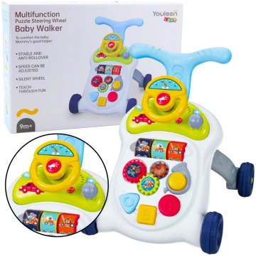 Staigulītis Lean Toys Multifunction, balta krās./d