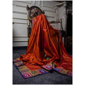 RUST RESHAM SHAWL