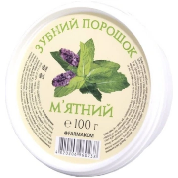 Zobu pulveris Farmakom Piparmētru, 100g