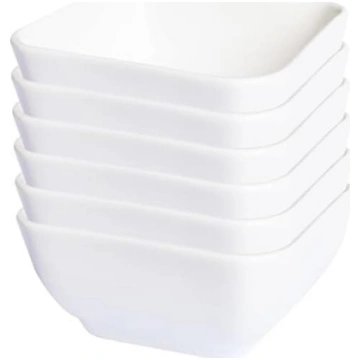 6 gab. 7,5 cm kvadrātveida porcelāna sojas mērces