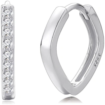 S925 Silver Rhombus Earrings Temperament Versatile