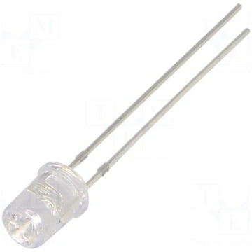 LED | red | 5mm | 330÷500mcd | 120° | Front: reces