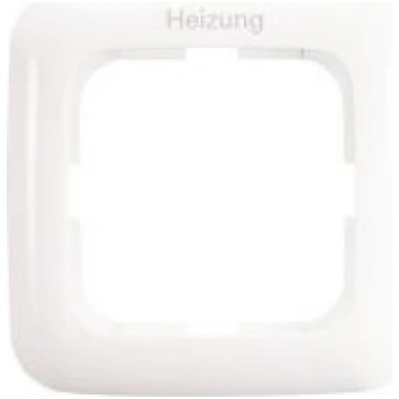 Cover frame with legend 1-gang alpine white - Refl