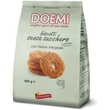 Pilngraudu cepumi bez cukura DOEMI Biscotti, 500g