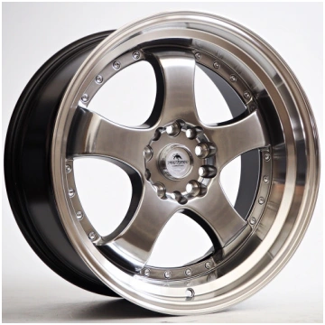 18" 5x112 Forzza Flamber Hyper Black/Lip Machined 