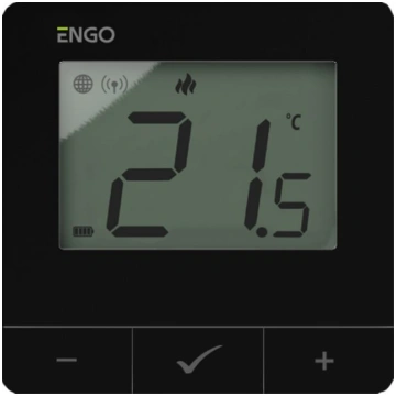 Telpas termostats E25, melns, 2xAAA, ZigBee, ENGO 
