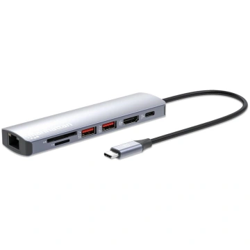Manhattan USB-C Dock/Hub with Card Reader, Ports (