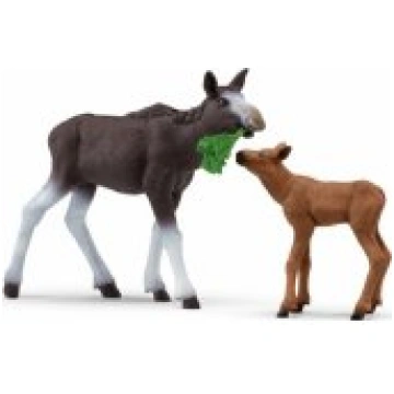 Schleich _6639487 Schleich Figure Moose with calf 