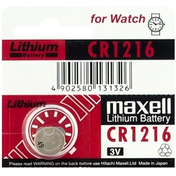 CR1216 baterijas 3V Maxell litija CR1216 iepakojum