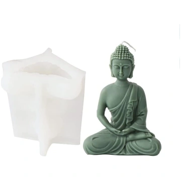 3D Budas sveces forma Budas statuja Silikona skulp