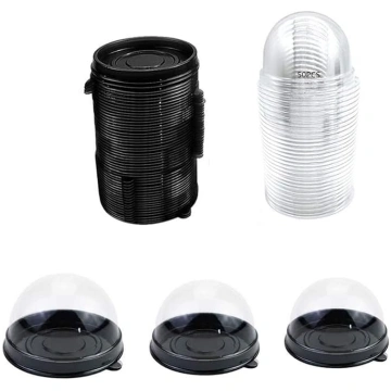 50 mini cupcake konteineru komplekts Plastmasas kū