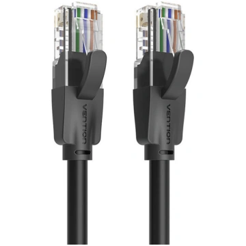 PATCH CABLE CAT.6 UTP/1M BLACK IBEBF VENTION | IBE