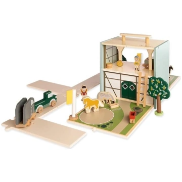 Pinolino Spielwelt Lise Riding Farm ar 33 gabaliņu