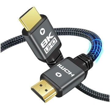 Yauhody 10K 8K HDMI 2.1 kabelis 1 m, 48 Gbps īpaši