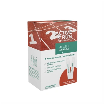 ACORUS BALANCE ACTIVE AND & RUN ELECTROLYTES, šķīd