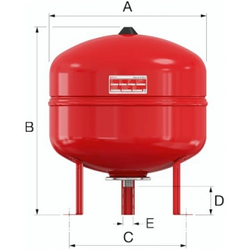 Flamco Flexcon R 8-80 ūdens izplešanas trauks, 50L