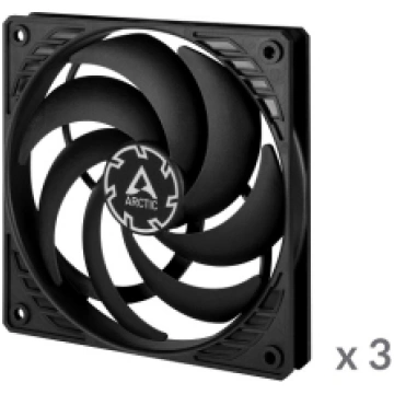 ARCTIC P12 Slim PWM PST Fans, 4-pin, 120mm, black,