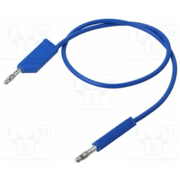 Test lead; 60VDC; 30VAC; 32A; Len: 0.5m; blue; Mat