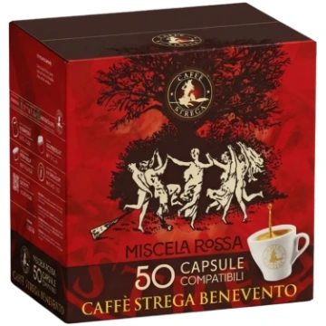 50 Capsule A Modo Mio Strega Miscela Rossa Caffè s