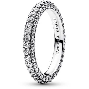 Pandora Timeless gredzens ar vienu Pavé rindu - 52