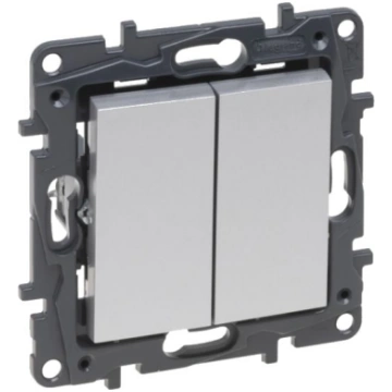 2-vietīgs slēdzis Legrand Niloe Step 863305 (pelēk