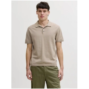 Jack&Jones Vīriešu trikotāžas polo krekliņš ar īsā