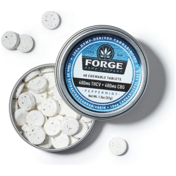 Peppermint THCV + CBG Chewable Tablets Forge Hemp 