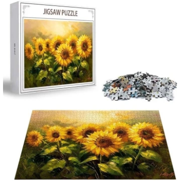 Puzzle Saulespuķes Puzzle 5000 gabaliņu, koka puzl