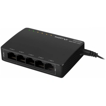 Switch Ethernet; RJ45 socket x5; black; 10Gbps | D