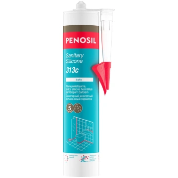 Silikons Penosil 313c, balta krās