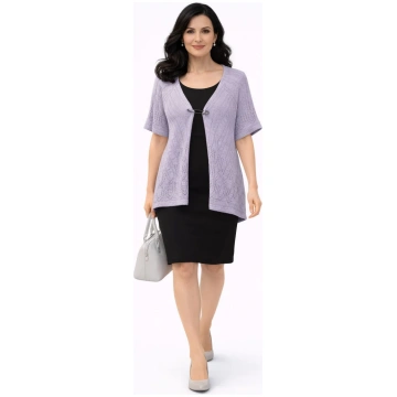 Adīta īsā apmetņa tipa jaka - Purple / One size