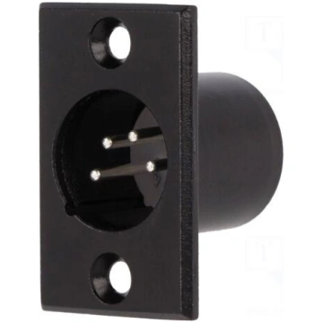 Socket | XLR | male | PIN: 4 | for panel mounting,