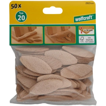 Wolfcraft tapa ( joinnting biscuits) 61x23x4 mm N.