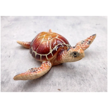 Brown Sea Turtle Figurine Painted Resin (1 turtle