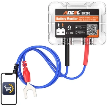 ANCEL Bezprzewodowy tester akumulatorów Bluetooth 