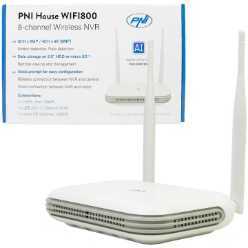 Wireless NVR PNI House WIFI800 8 channels 5MP or 4